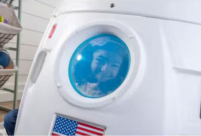 Space Capsule Swing with 2-in-1 Playhouse and Swing Design