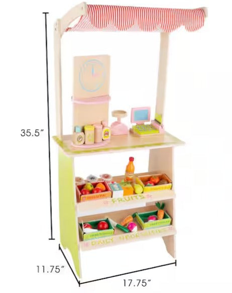 Fresh Market Grocery Store Stand with Accessories