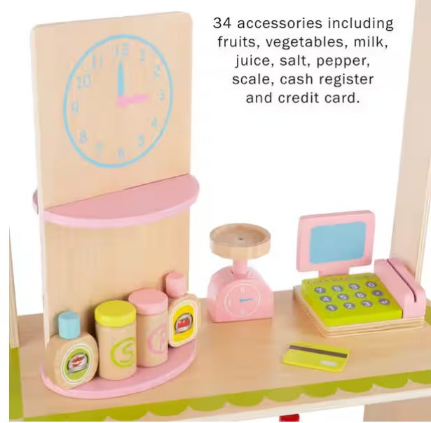 Fresh Market Grocery Store Stand with Accessories