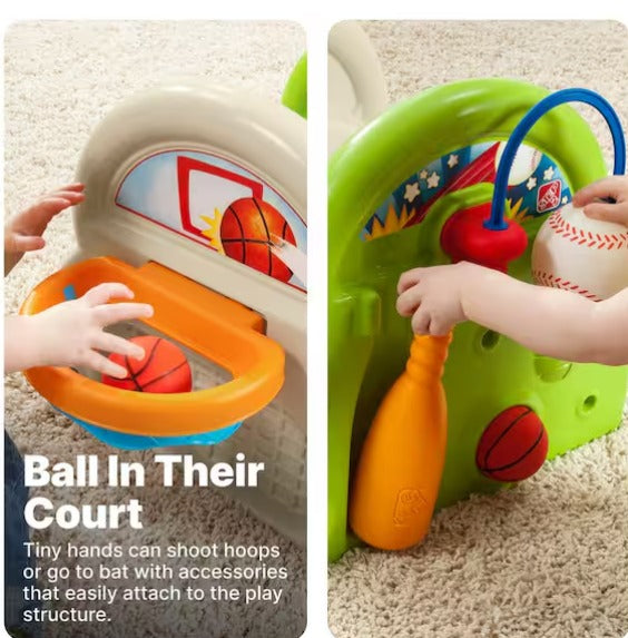 Indoor/Outdoor Baby Climber with Plastic Slide