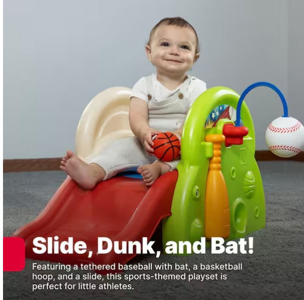 Indoor/Outdoor Baby Climber with Plastic Slide