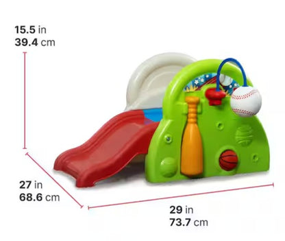 Indoor/Outdoor Baby Climber with Plastic Slide