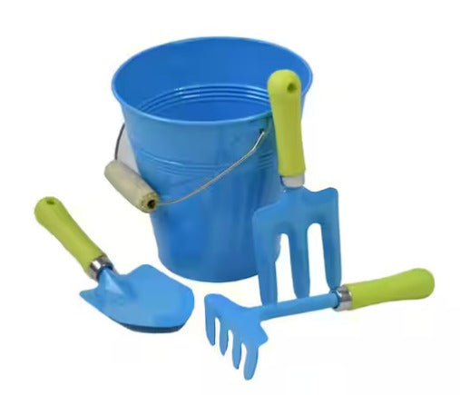 Blue Water Pail with Tool Set