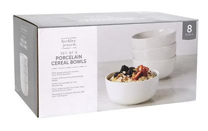 6" Porcelain Cereal Bowls, 8 pk. - White