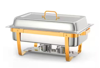 Stainless Steel Chafing Dish Buffet Set w/Lid Holder