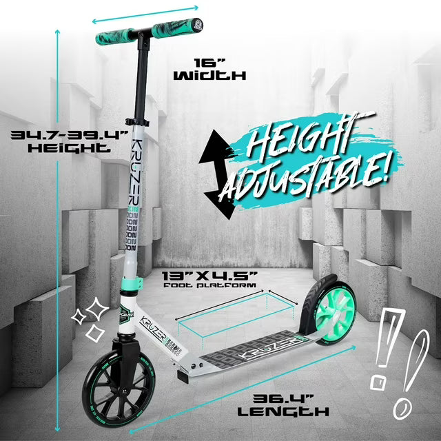 Kruzer Folding Height Adjustable Commuter Scooter