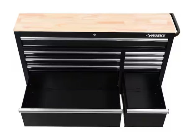 52 in. W x 20 in. D Standard Duty Black Mobile Workbench Cabinet