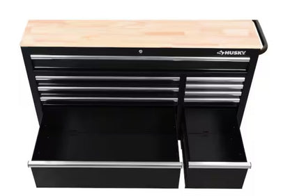 52 in. W x 20 in. D Standard Duty Black Mobile Workbench Cabinet