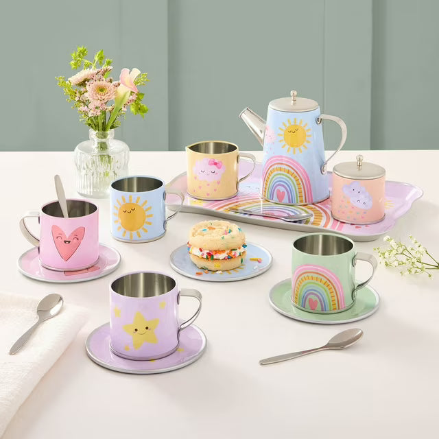 Tin Tea Set, 18 pc