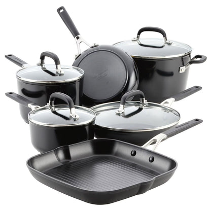 10-Piece Hard Anodized Nonstick Cookware Pots