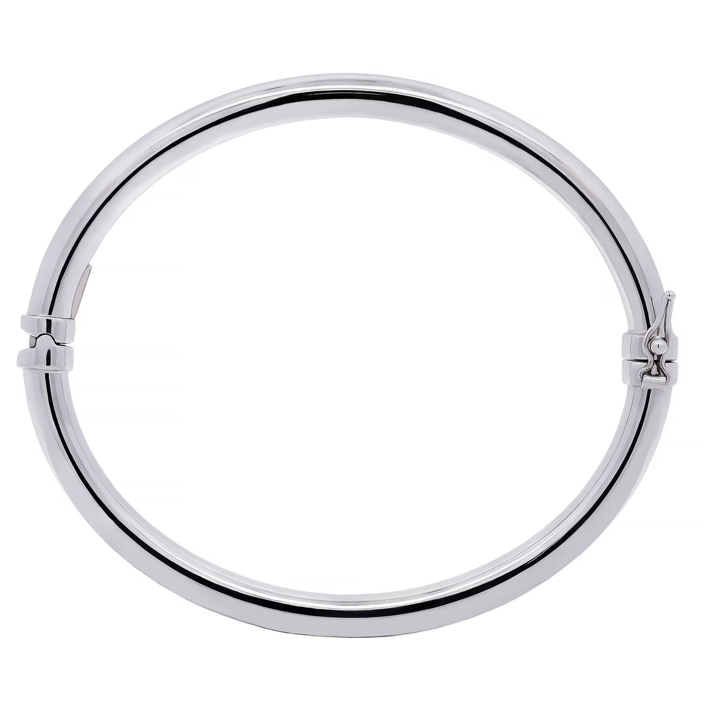Italian High Polished Bangle in Sterling Silver