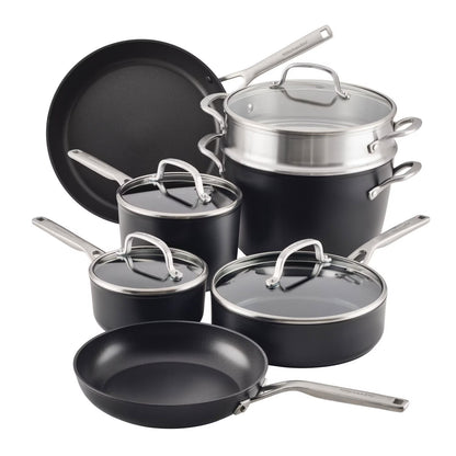 11- Piece Hard Anodized Induction Nonstick Cookware Set