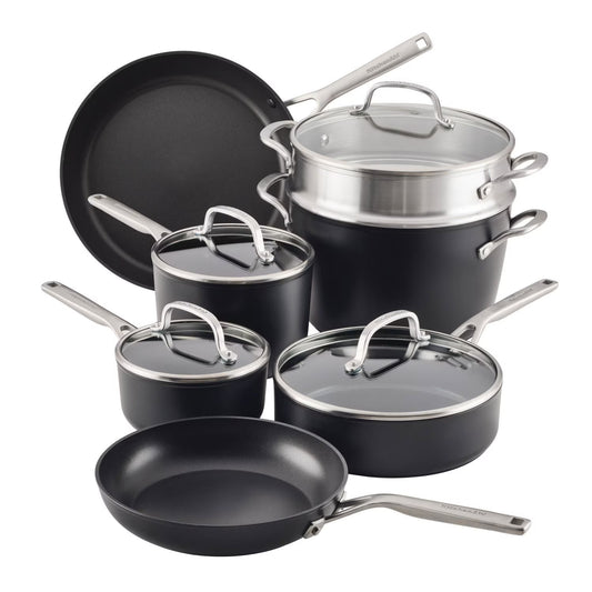 11- Piece Hard Anodized Induction Nonstick Cookware Set