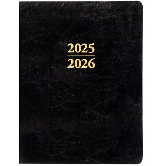 Large Black 18-Month 2026 Planner, Spiral Bound