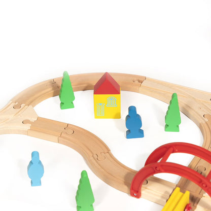 40 Piece Wooden Train Set