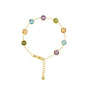 Multi-Gemstone Station Bracelet in 14K Gold