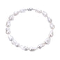 18" 12-15mm White Nucleated Baroque Cultured Freshwater Pearl Necklace