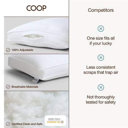 2-Pack Adjustable Down Alternative Pillows