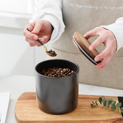 4-piece Canister With Acacia Wood Lid Set