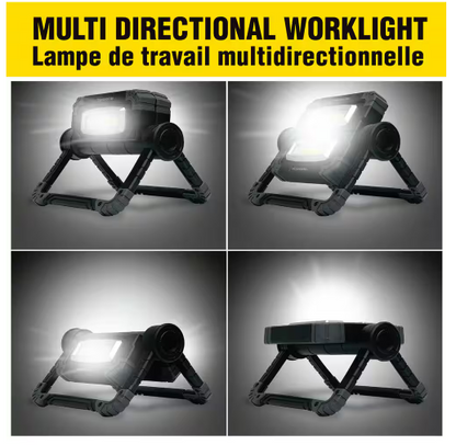 Multi-Directional Handheld Work Light - WorkLight 360 Pro 1000 Lumens Super Bright LED Portable Heavy-Duty