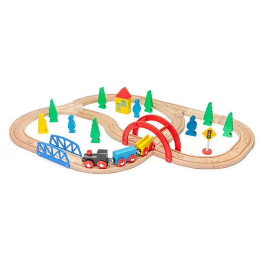 40 Piece Wooden Train Set