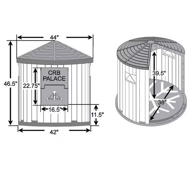 Insulated Colossal Round Barn Premium Palace Dog House