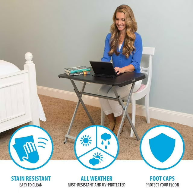 30" Light Commercial Personal Table, Black