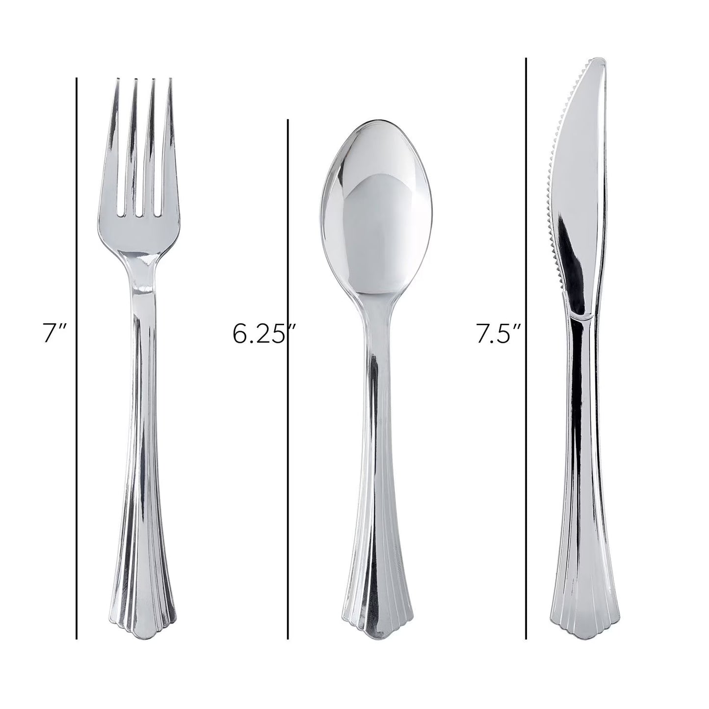 Premium Silver-Look Cutlery Combo 180 ct.
