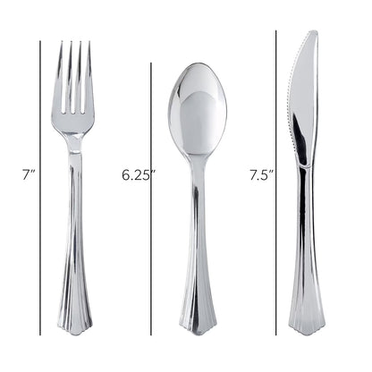 Premium Silver-Look Cutlery Combo 180 ct.