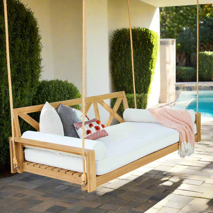 Modern Farmhouse Teak Daybed Swing