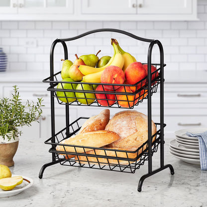 2-Tier Fruit Basket Stand