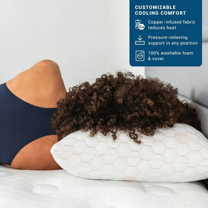 MOLECULE CopperWELL Gel Memory Foam Pillow, Assorted Sizes