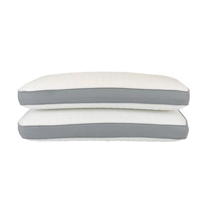 Luxury Resort Queen Memory Foam Pillow with Cooling Cover, Set of 2