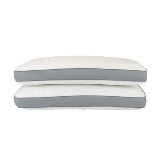 Luxury Resort Queen Memory Foam Pillow with Cooling Cover, Set of 2