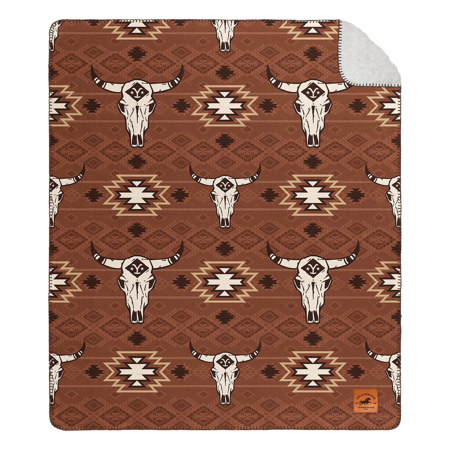 Yellowstone Silk Touch Sherpa Reverse Throw, 60" x 70"