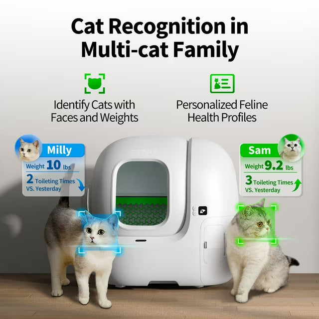 Purobot Max Pro AI-Powered Smart Litter Box with Visual Health Monitoring