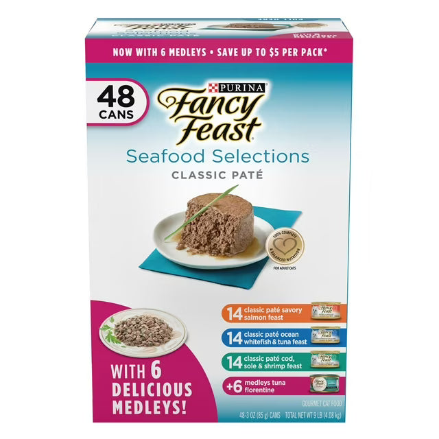 Fancy Feast Variety Pack, Wet Cat Food, 48 ct., 3 oz.