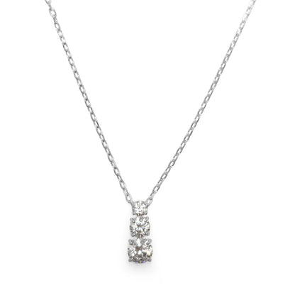 Round Cut White Crystal Stilla Attract Pendant Necklace