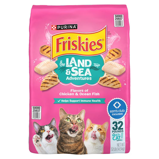 Chicken and Ocean Fish Flavored, Adult Dry Cat Food, 32 lbs.