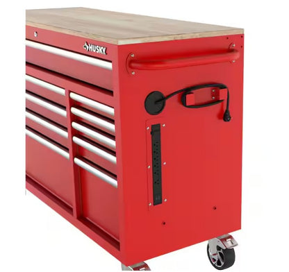 52 in. W x 20 in. D Standard Duty Black Mobile Workbench Cabinet