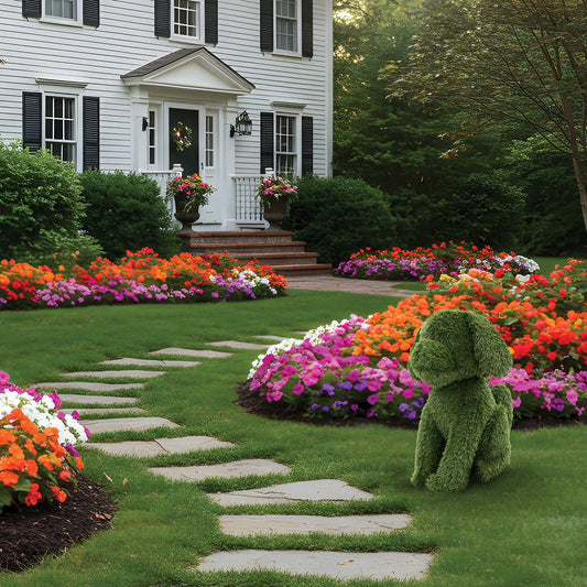 Charlie The Dog 27'' Artificial Turf Topiary