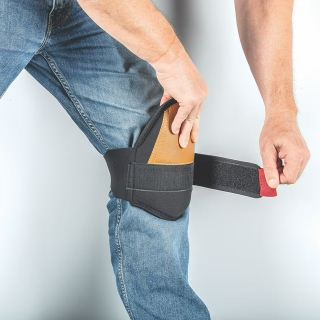 Ultra-Soft Synthetic Leather Knee Pads - Large
