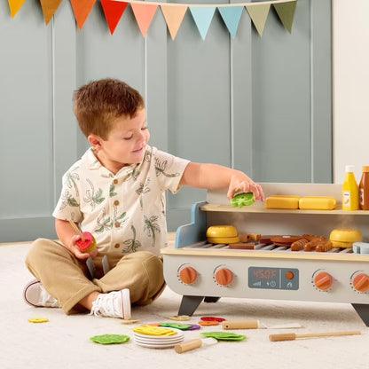 Wooden Tabletop BBQ Playset