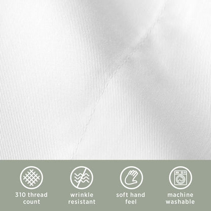 Hospitality Bulk Fitted Bed Sheets, 6-Pack, White