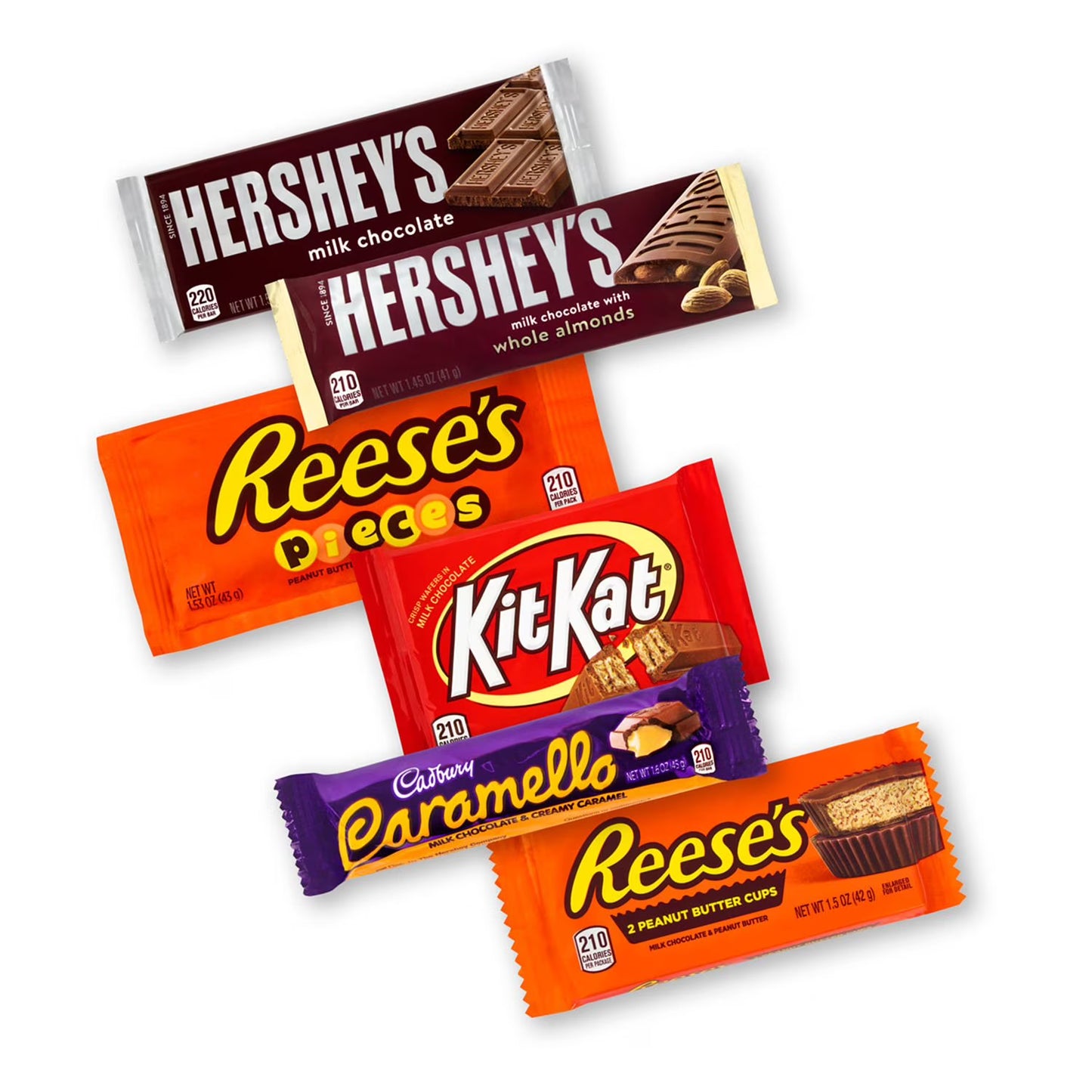 Chocolate Lovers Candy Bars, Variety Pack, Full Size, 52 pk.