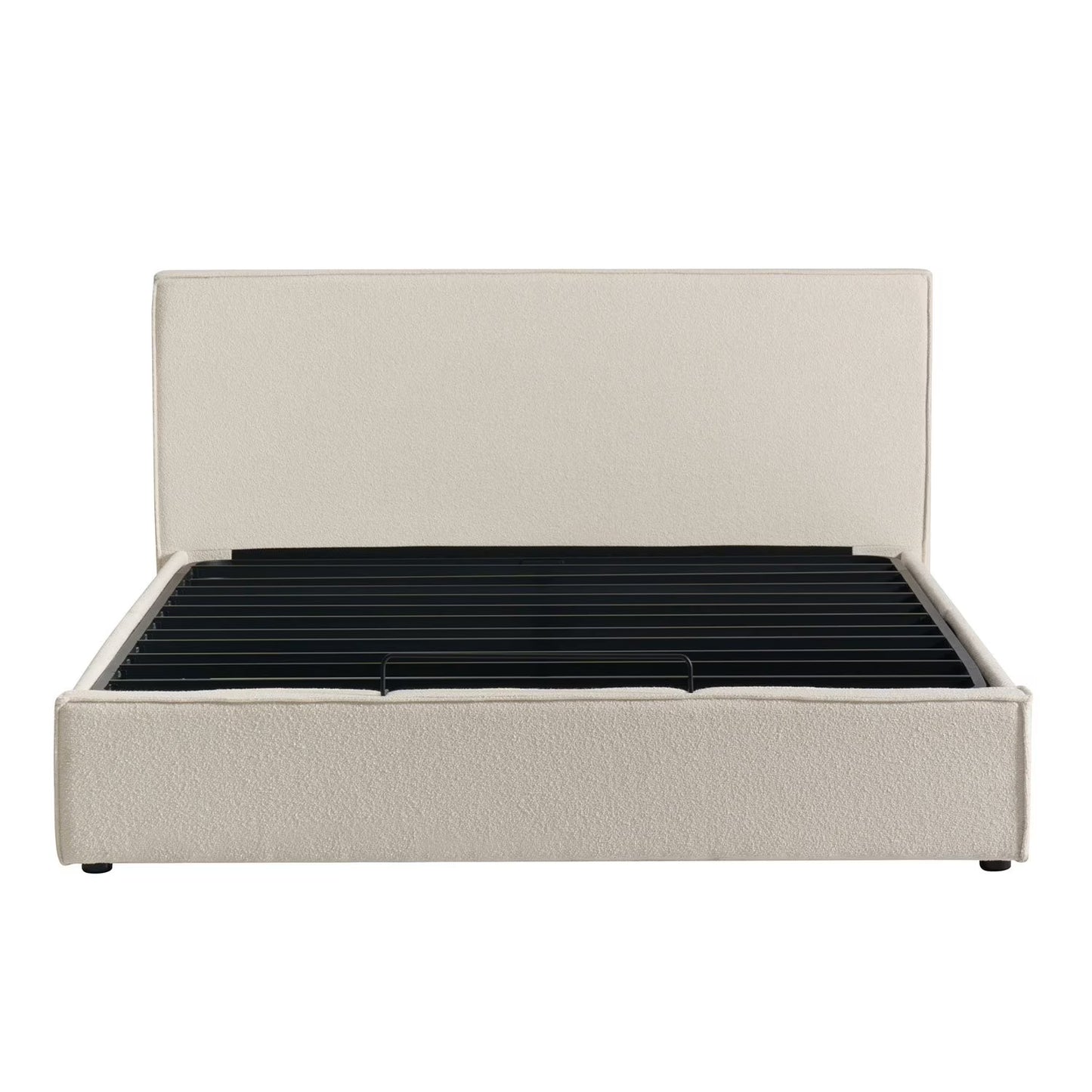 ZINUS Night Therapy Boucle Platform Bed Frame With Lifting Storage