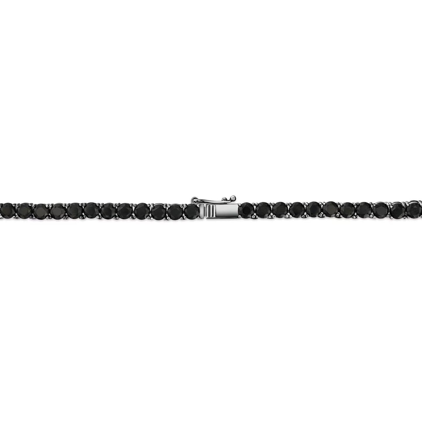 Men's Gemstone Tennis Necklace in Sterling Silver