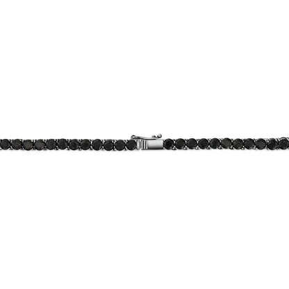 Men's Gemstone Tennis Necklace in Sterling Silver