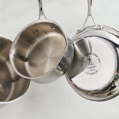 11-Piece Stainless Steel Tri-Ply Clad Cookware Set