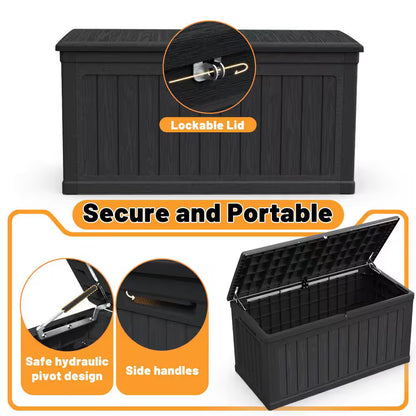 230 Gal. Outdoor Deck Box-Waterproof Resin Storage